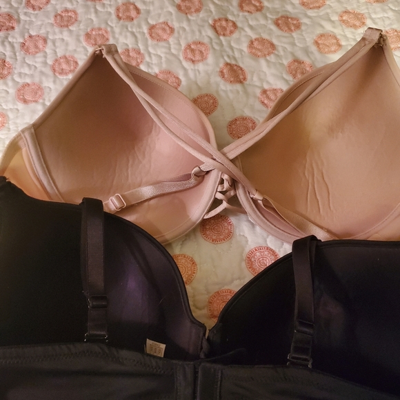 2 Wacoal convertible Bras 1 black 1 nude 34DD - Picture 3 of 5